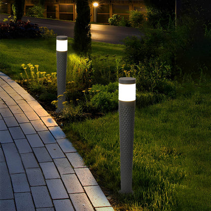 Modern Waterproof Cylinder Outdoor LED Lawn Pillar Lights - Flare Shack