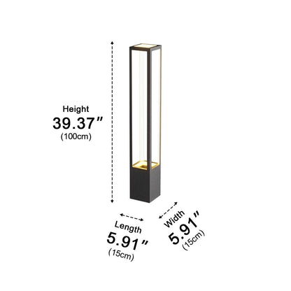 Modern Waterproof Hollow Plants Pot Outdoor LED Lawn Pillar Lights