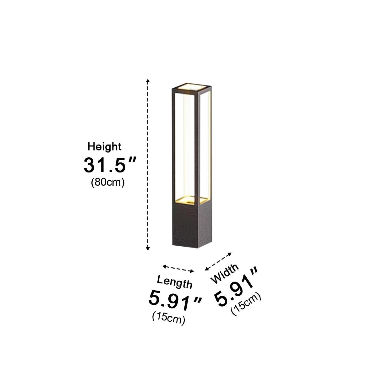 Modern Waterproof Hollow Plants Pot Outdoor LED Lawn Pillar Lights