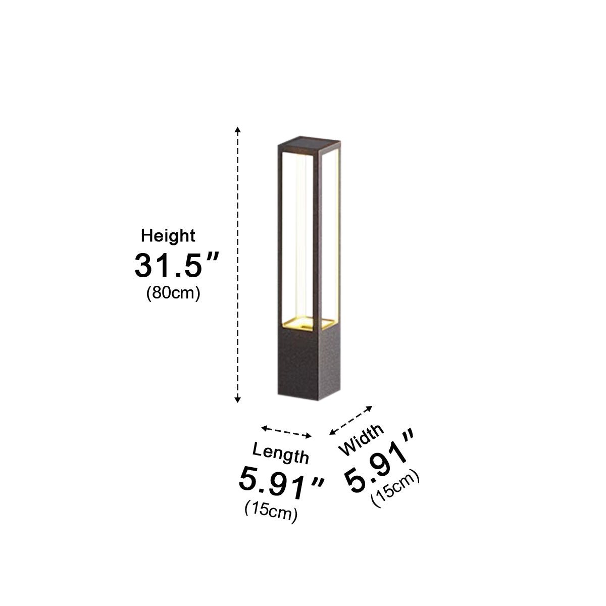 Modern Waterproof Hollow Plants Pot Outdoor LED Lawn Pillar Lights
