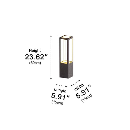 Modern Waterproof Hollow Plants Pot Outdoor LED Lawn Pillar Lights
