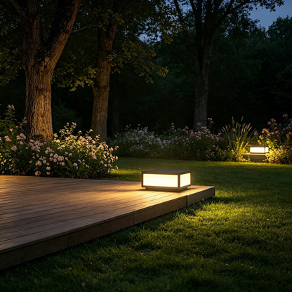 Modern Waterproof LED Fence Outdoor Post Cap Light - Flare Shack