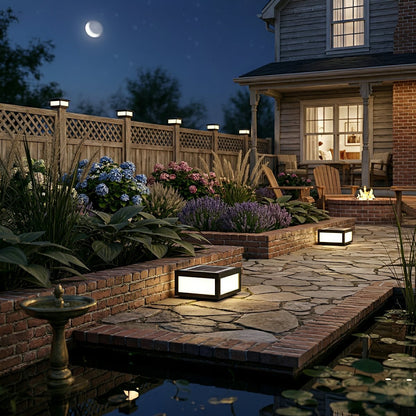 Modern Waterproof LED Fence Outdoor Post Cap Light