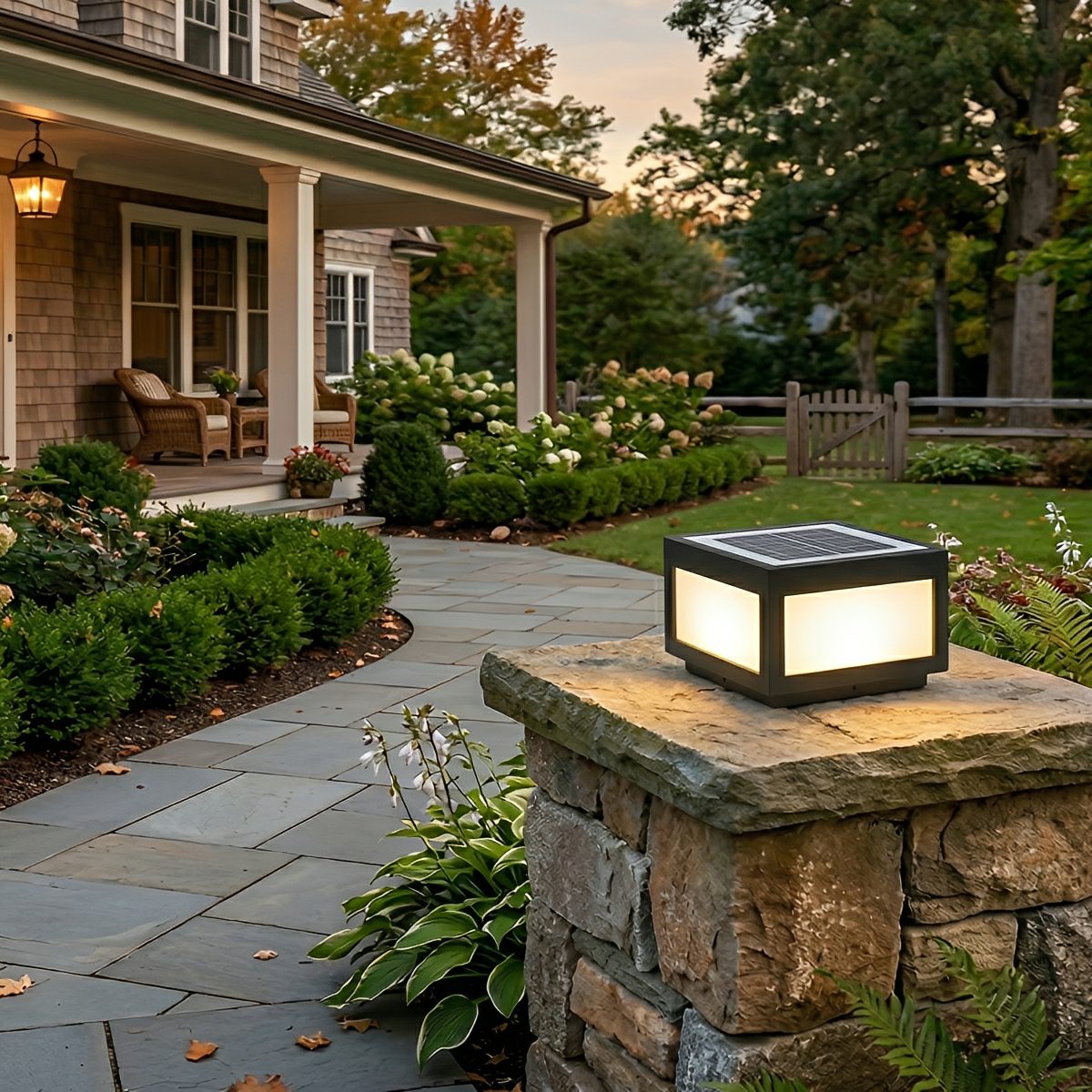 Modern Waterproof LED Fence Outdoor Post Cap Light - Flare Shack