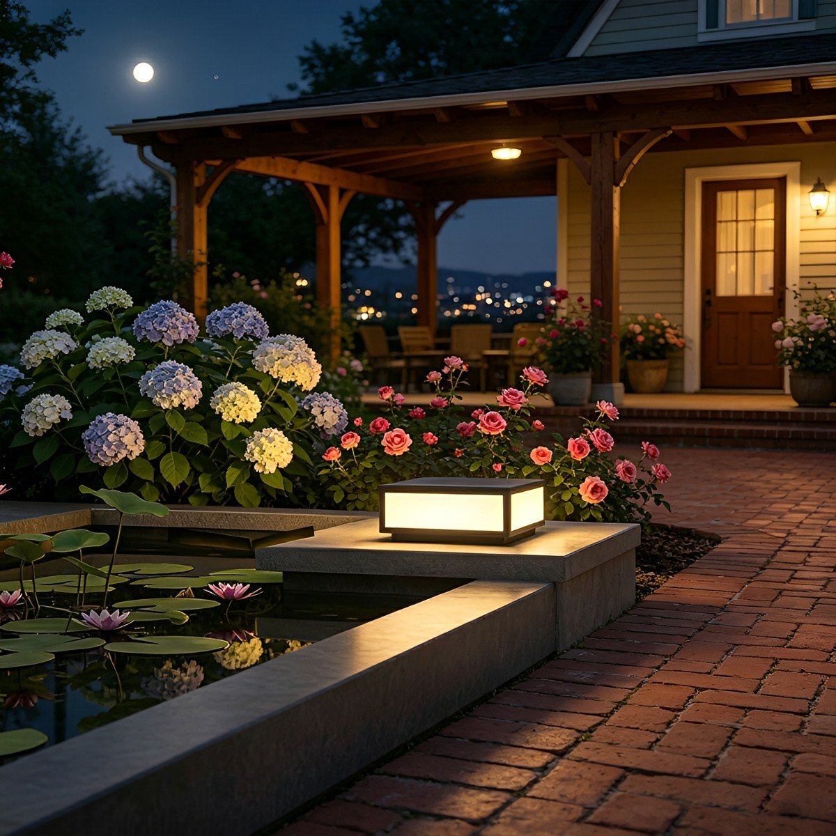 Modern Waterproof LED Fence Outdoor Post Cap Light - Flare Shack