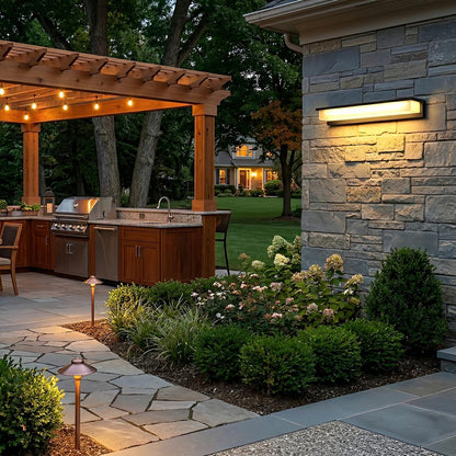 Modern Waterproof LED Long Strip Outdoor Porch Light - Flare Shack