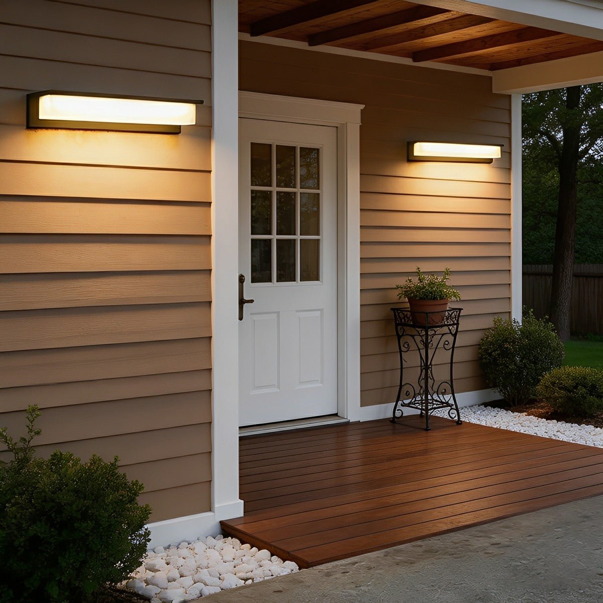 Modern Waterproof LED Long Strip Outdoor Porch Light