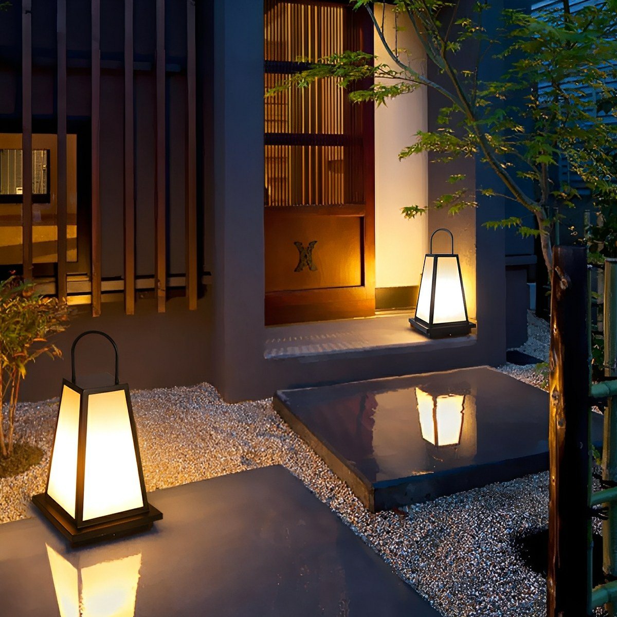Modern Waterproof LED Outdoor Floor Lamp Lantern