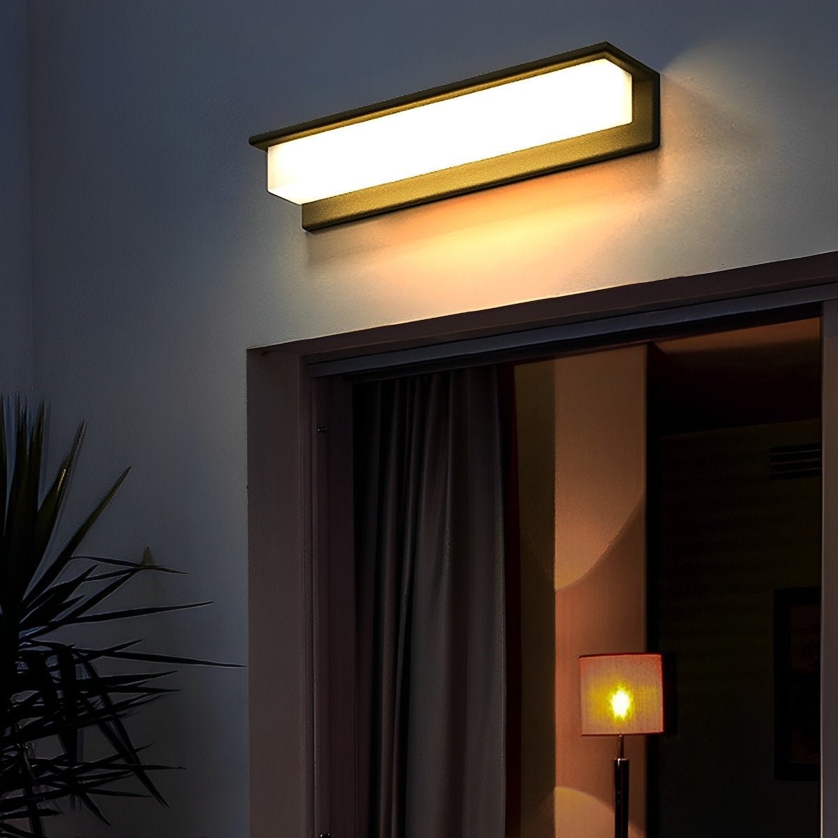 Modern Waterproof LED Outdoor Long Strip Wall Fixture Lamp Solar Wall Sconce Lighting - Flare Shack