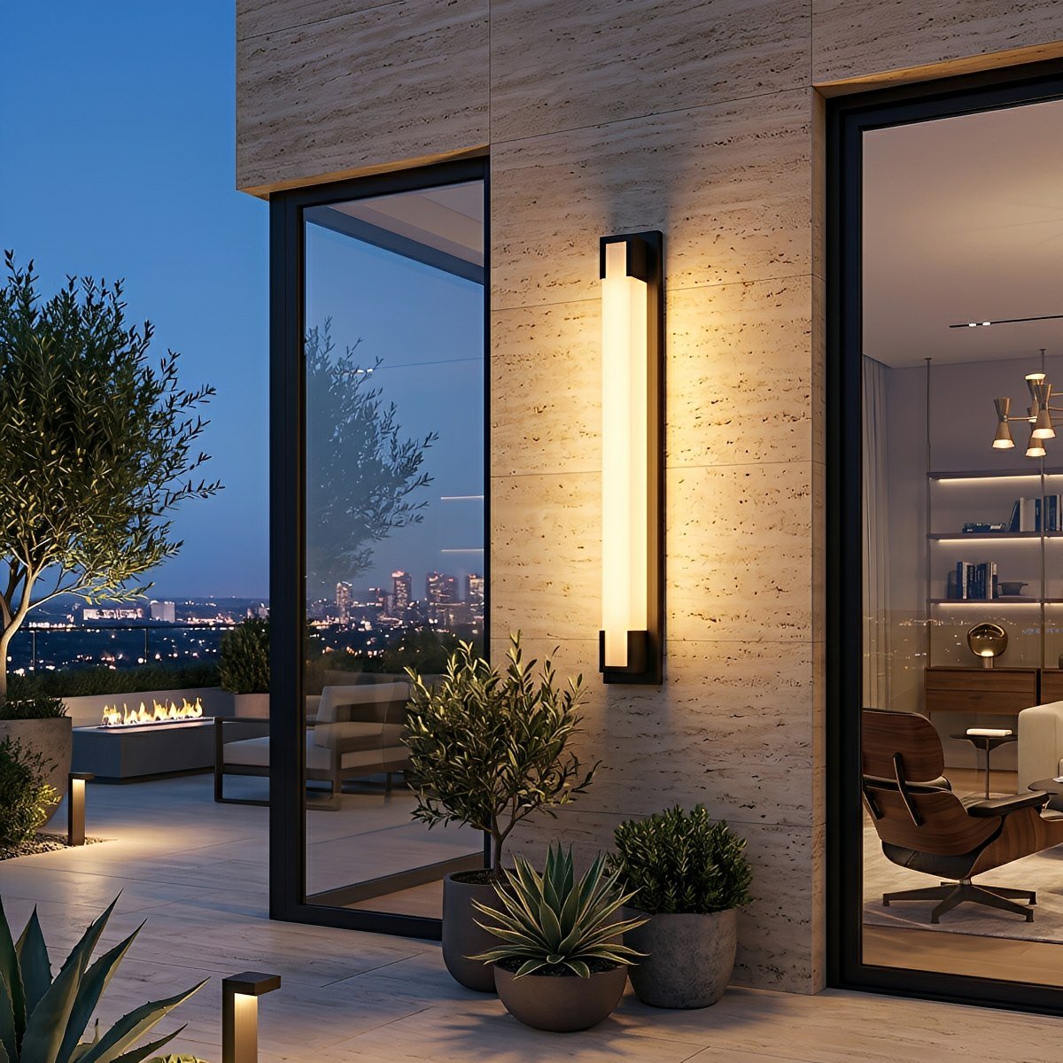 Modern Waterproof Linear Strip LED Outdoor Wall Lights - Flare Shack