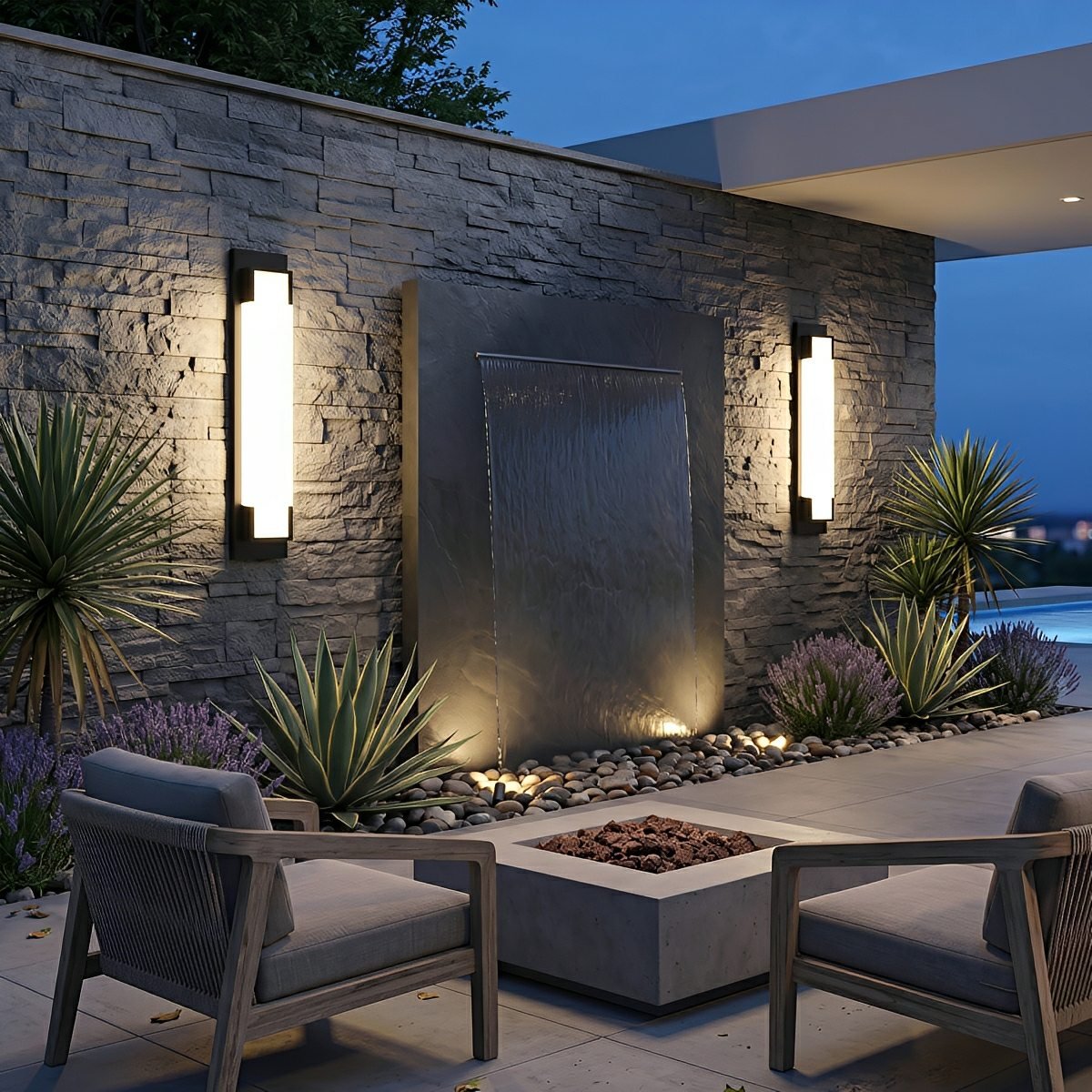 Modern Waterproof Linear Strip LED Outdoor Wall Lights