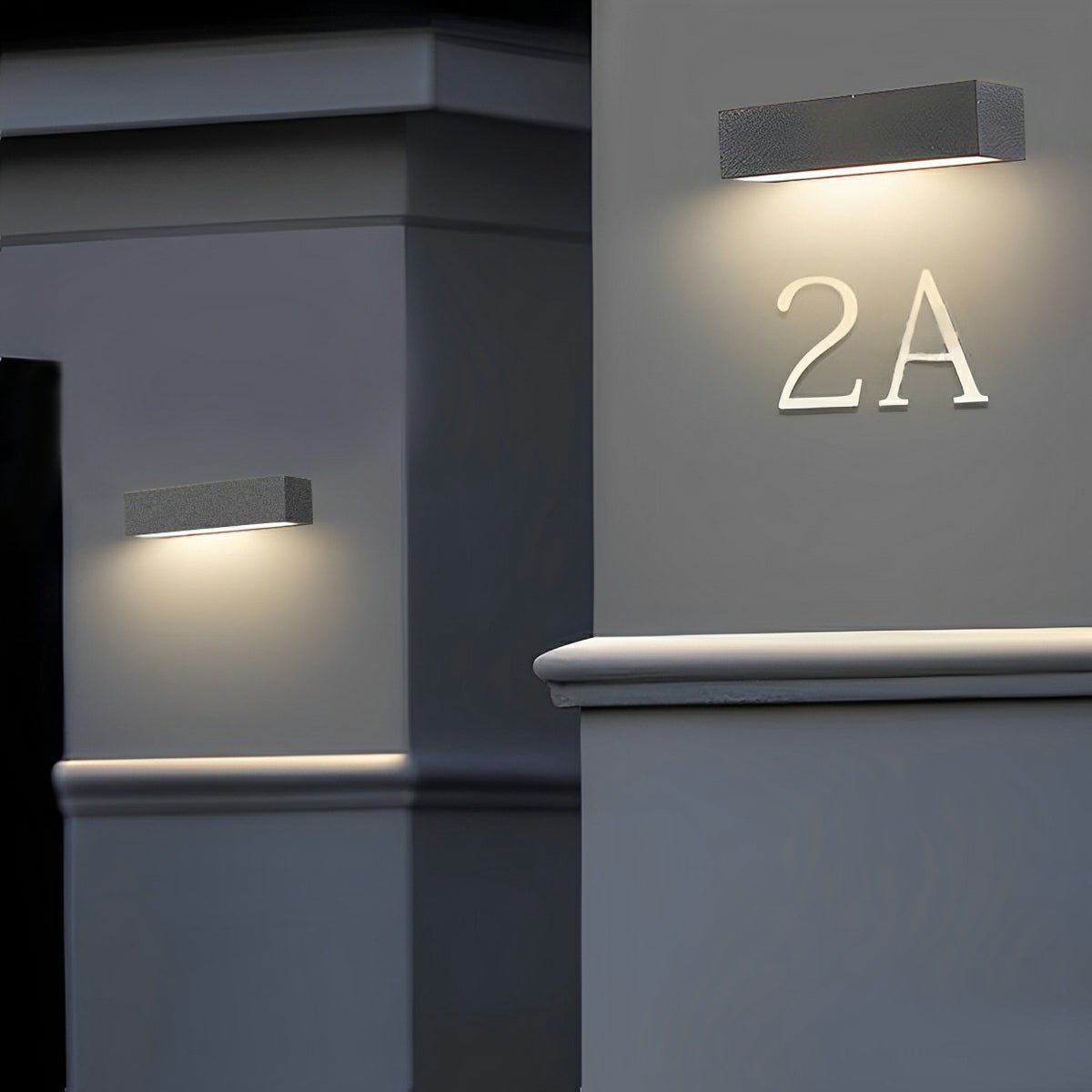 Modern Waterproof Outdoor Cement Rectangular Down LED Porch Lights - Flare Shack