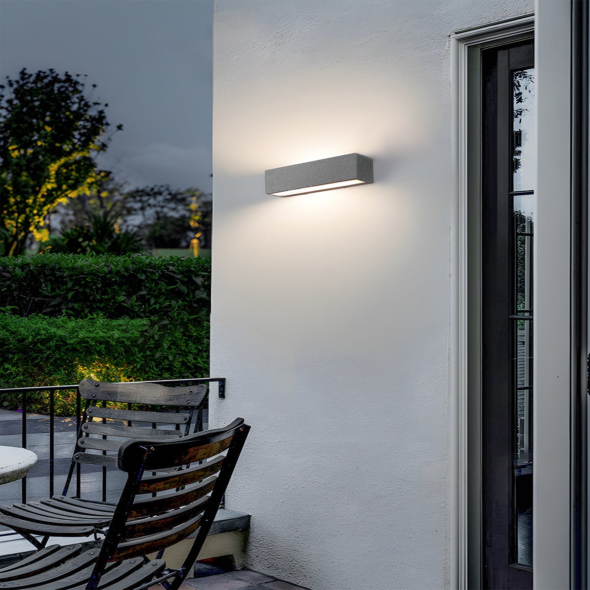 Modern Waterproof Outdoor Cement Rectangular Up&Down LED Porch Lights - Flare Shack