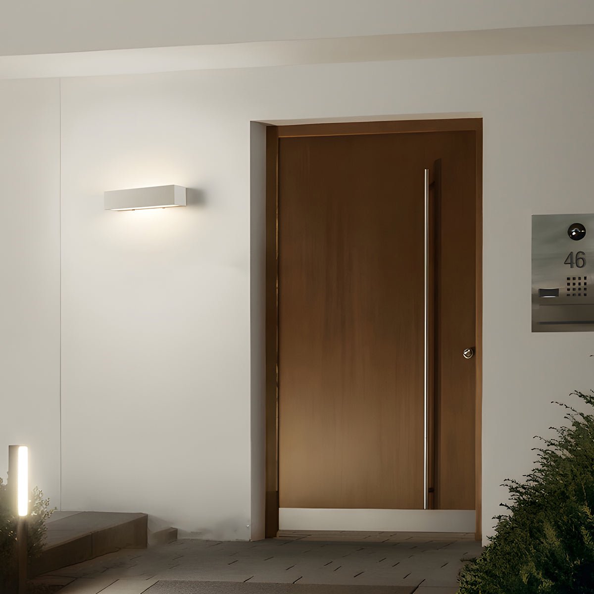 Modern Waterproof Outdoor Cement Rectangular Up&Down LED Porch Lights - Flare Shack
