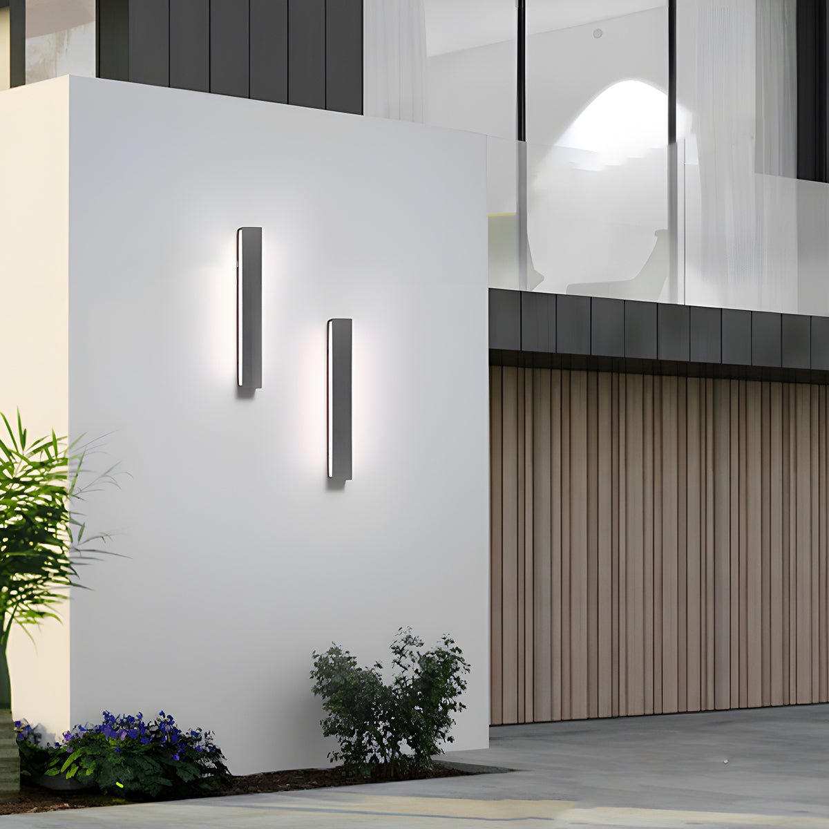 Modern Waterproof Outdoor Cement Rectangular Up&Down LED Porch Lights - Flare Shack