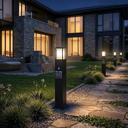 Modern Waterproof Outdoor LED Landscape Path Lights with Socket Charging Station - Flare Shack