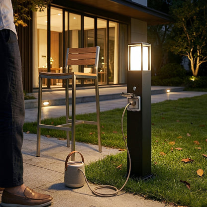 Modern Waterproof Outdoor LED Landscape Path Lights with Socket Charging Station - Flare Shack