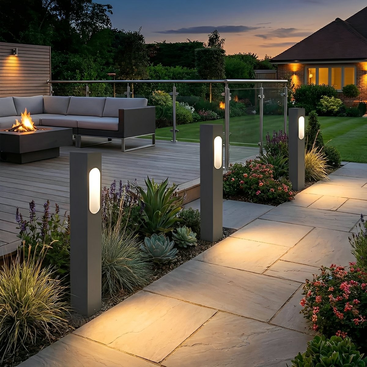 Modern Waterproof Rectangular COB Outdoor Lawn Landscape Lighting - Flare Shack