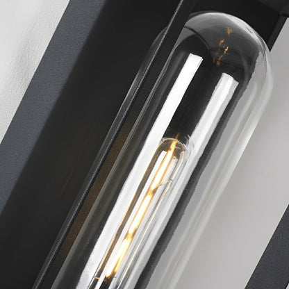 Modern Waterproof Rectangular Glass-Lampshade Outdoor LED Porch Wall Lights