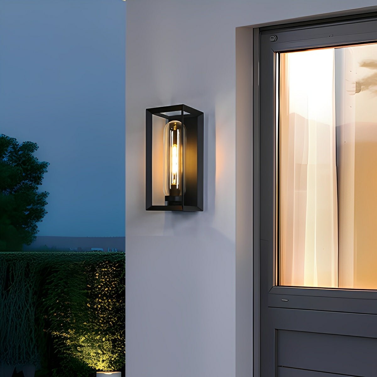 Modern Waterproof Rectangular Glass - Lampshade Outdoor LED Porch Wall Lights - Flare Shack