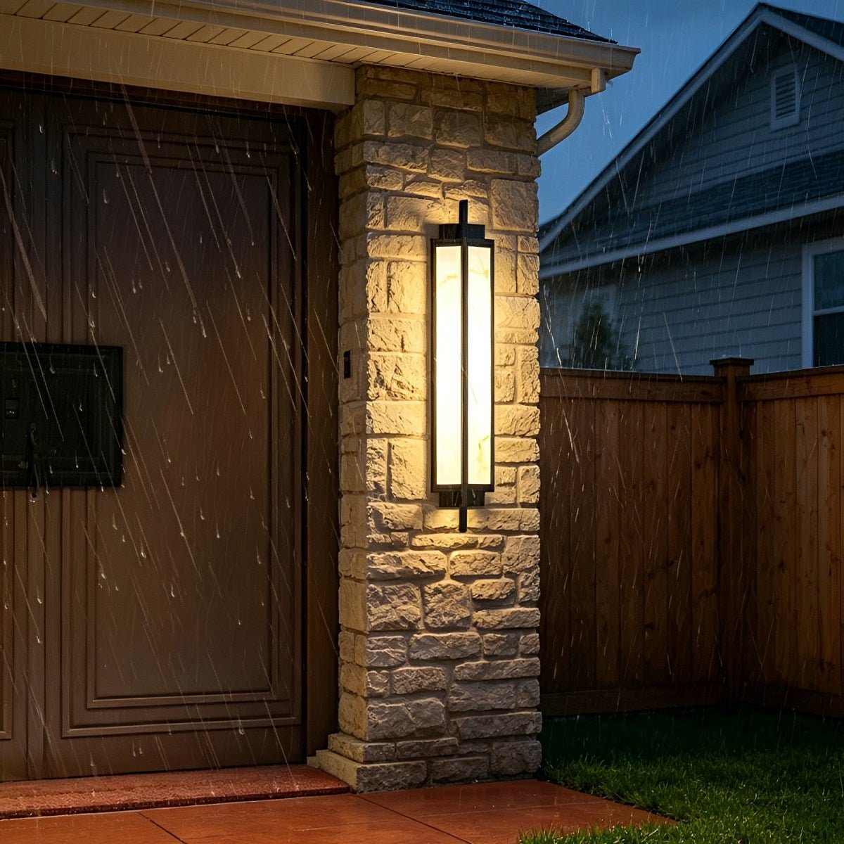 Modern Waterproof Rectangular LED Outdoor Wall Light Sconce - Flare Shack