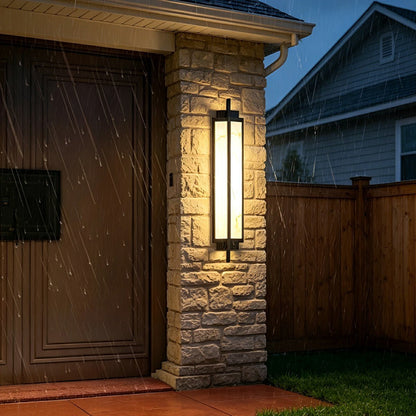 Modern Waterproof Rectangular LED Outdoor Wall Light Sconce - Flare Shack