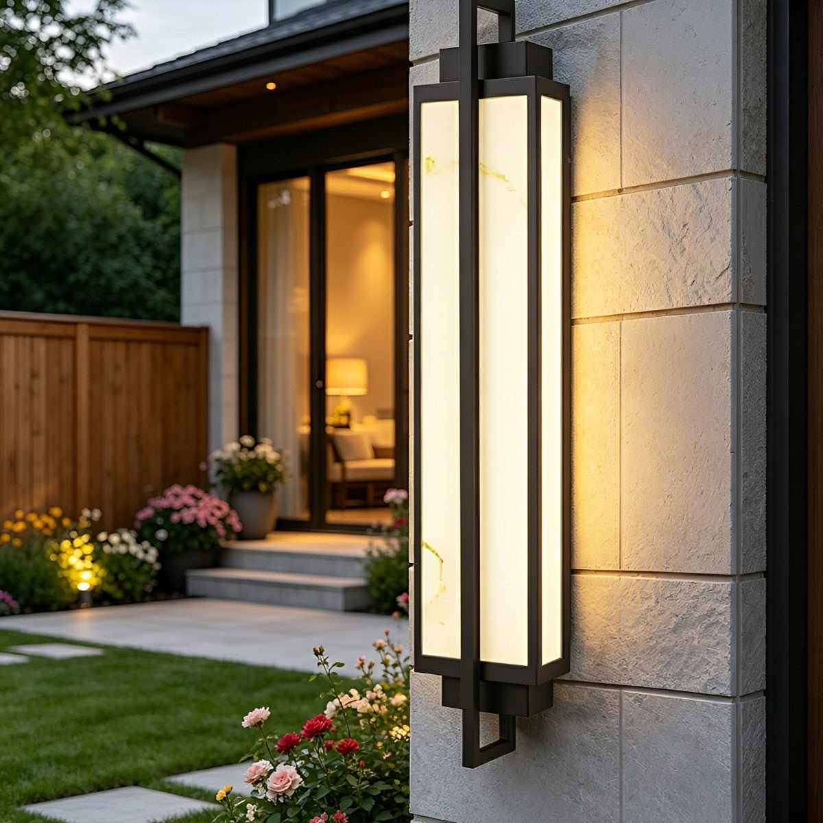 Modern Waterproof Rectangular LED Outdoor Wall Light Sconce - Flare Shack