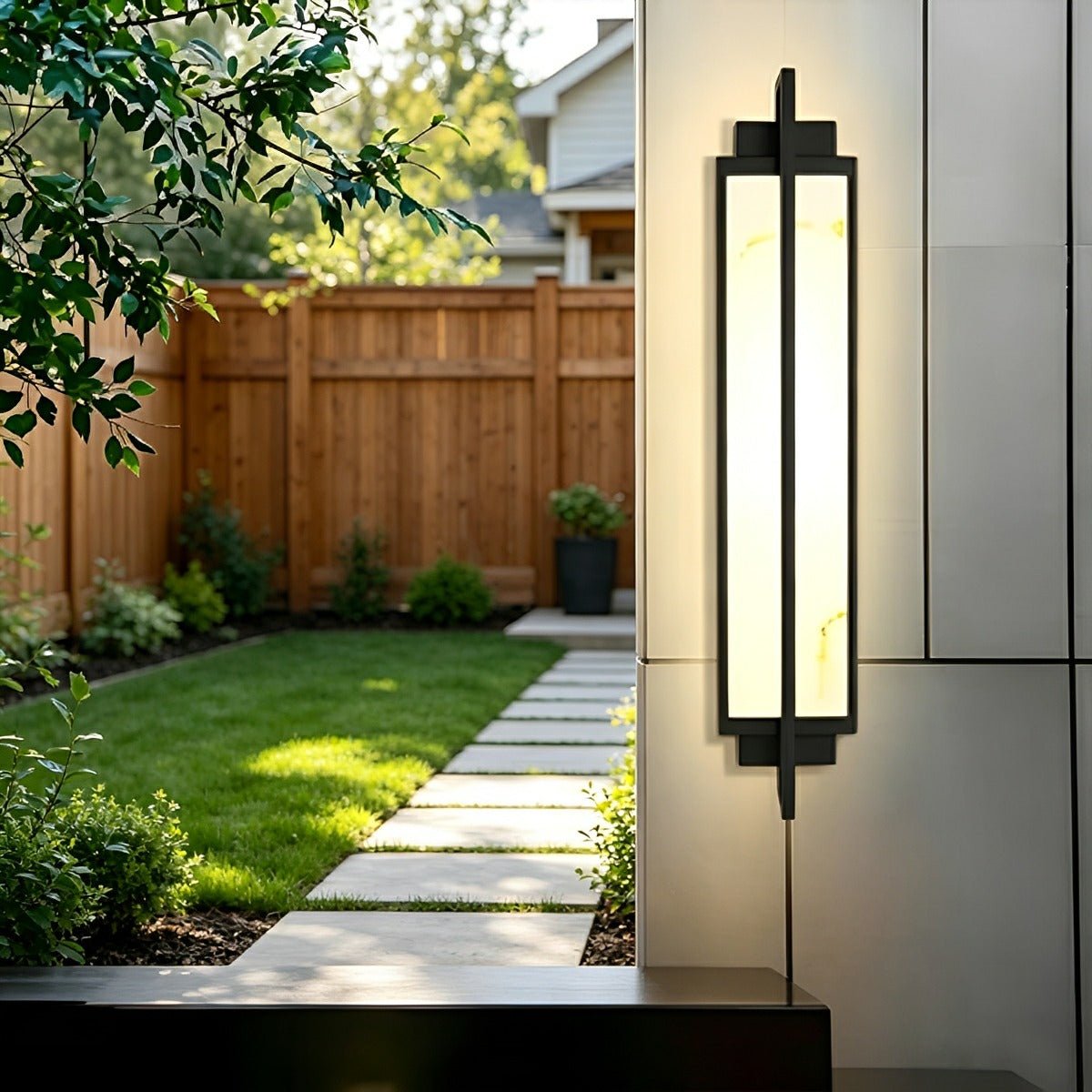Modern Waterproof Rectangular LED Outdoor Wall Light Sconce