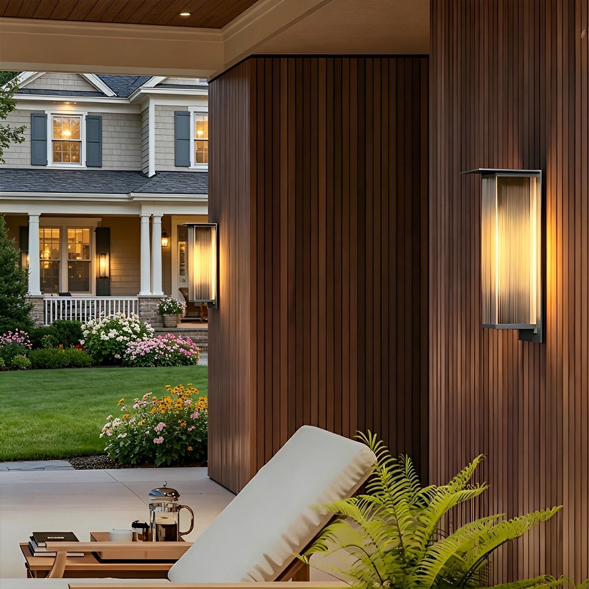 Modern Waterproof Rectangular LED Outdoor Wall Sconces Porch Light - Flare Shack
