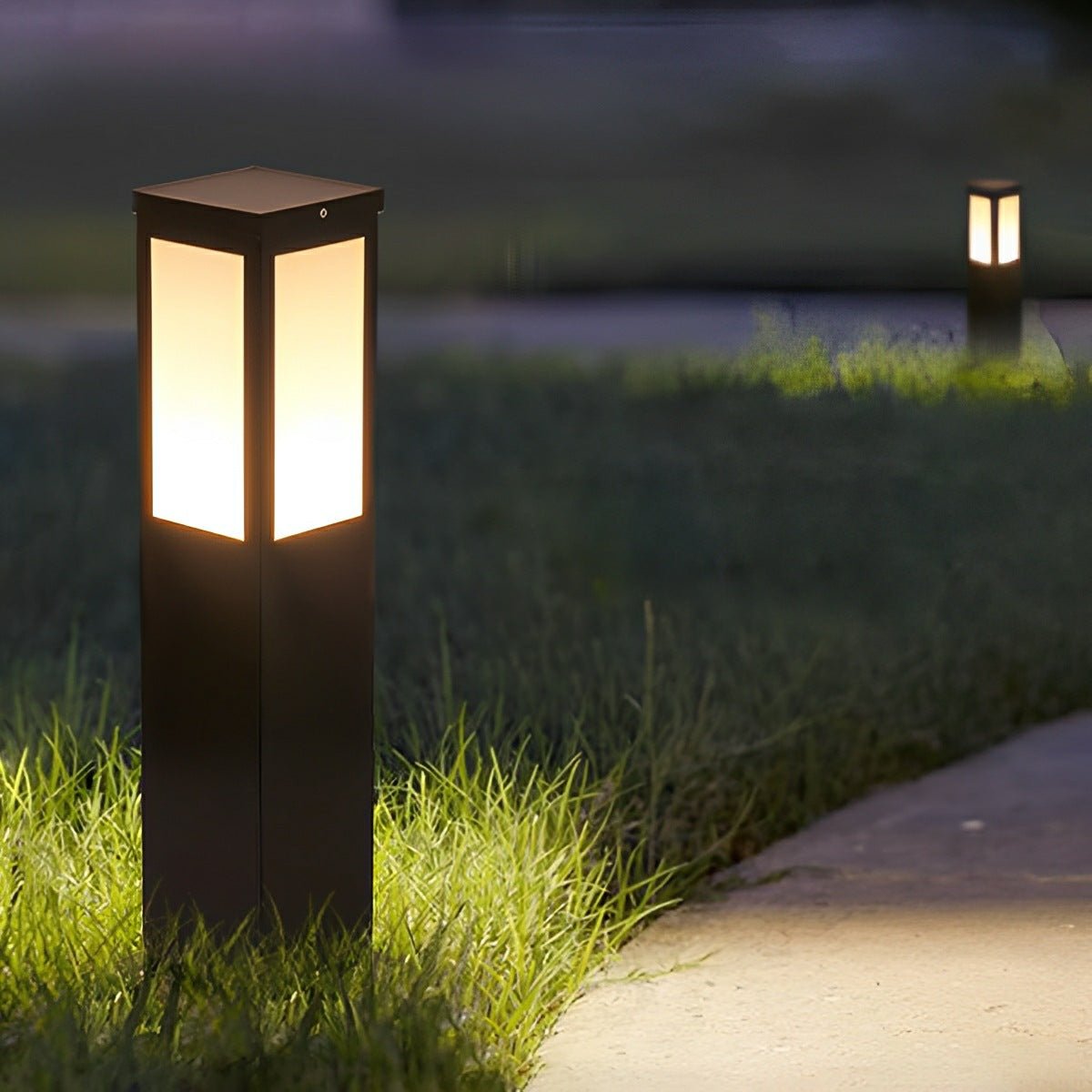 Modern Waterproof Rectangular Outdoor LED Landscape Path Lights