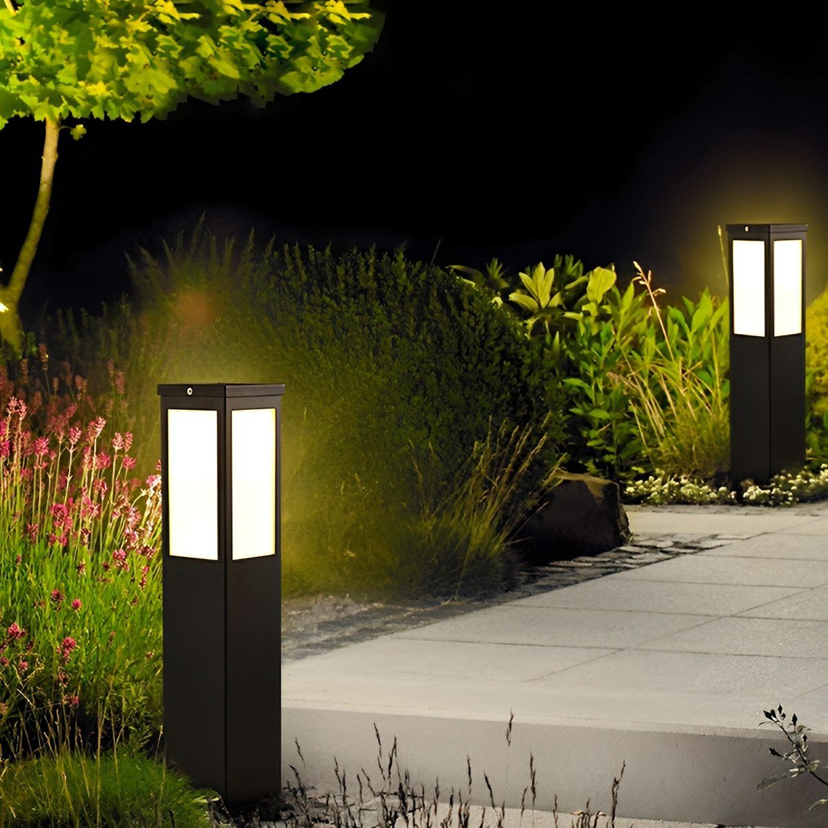 Modern Waterproof Rectangular Outdoor LED Landscape Path Lights - Flare Shack