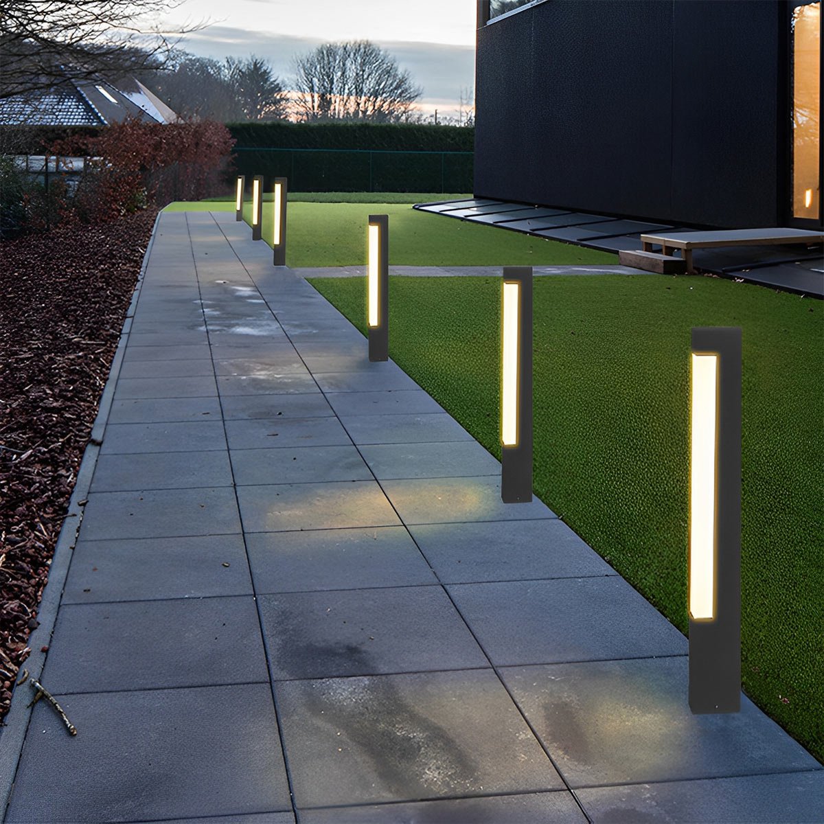 Modern Waterproof Rectangular Outdoor LED Landscape Path Lights - Flare Shack
