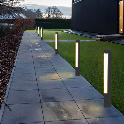 Modern Waterproof Rectangular Outdoor LED Landscape Path Lights - Flare Shack