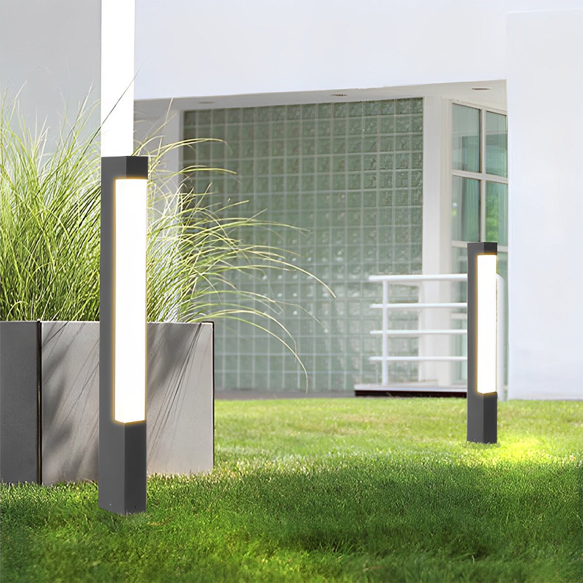Modern Waterproof Rectangular Outdoor LED Landscape Path Lights
