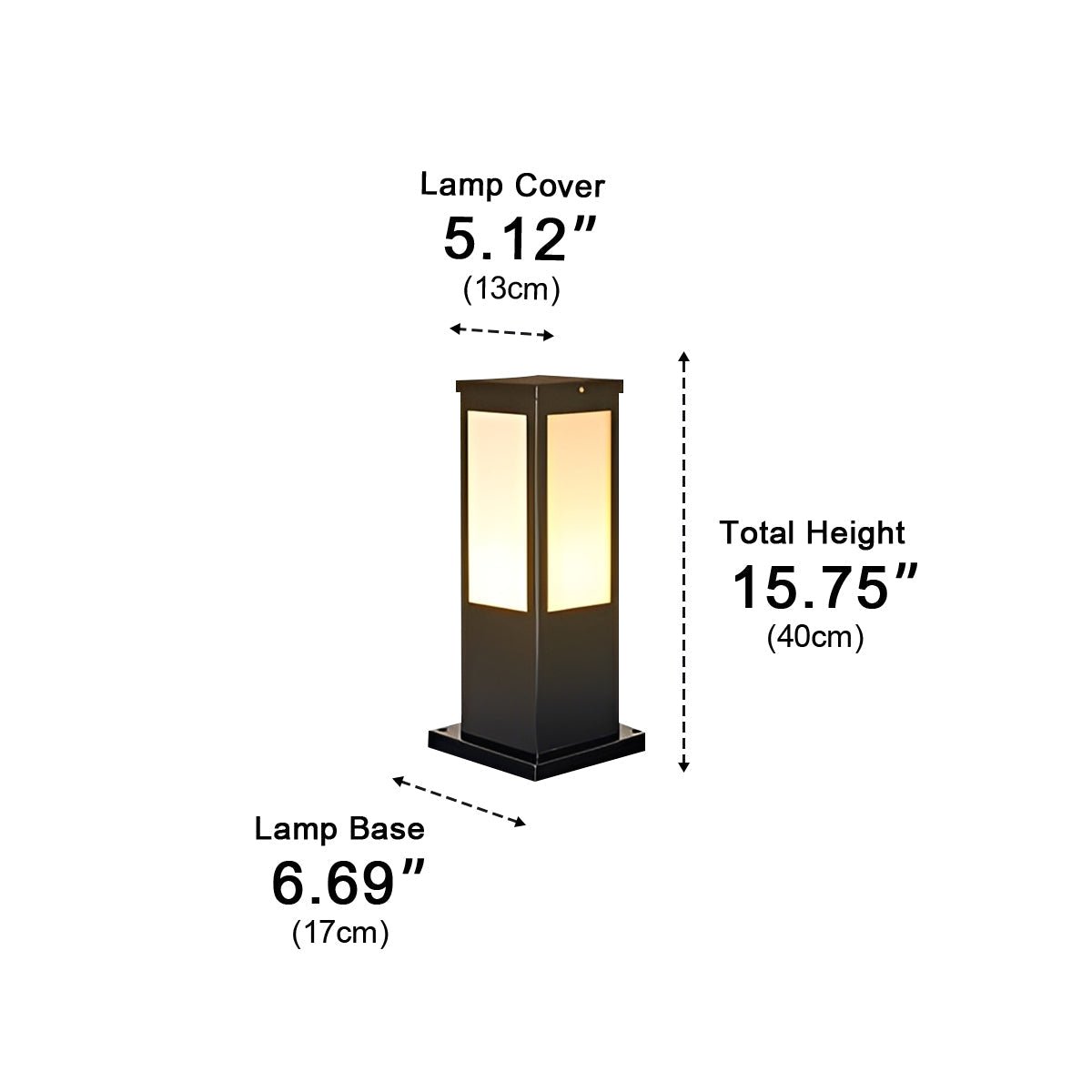 Modern Waterproof Rectangular Outdoor LED Landscape Path Lights