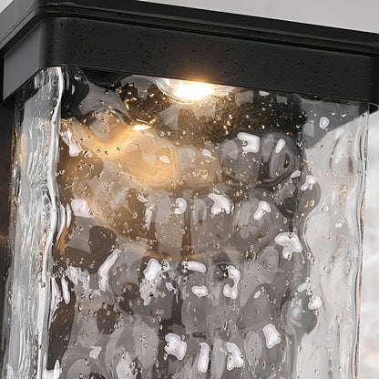 Modern Waterproof Rectangular Water Waves Outdoor LED Porch Wall Lights
