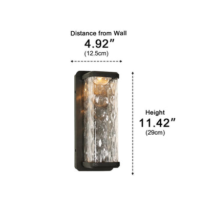 Modern Waterproof Rectangular Water Waves Outdoor LED Porch Wall Lights