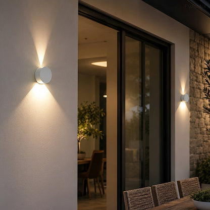 Modern Waterproof Round Up and Down Lights LED Wall Lights - Flare Shack