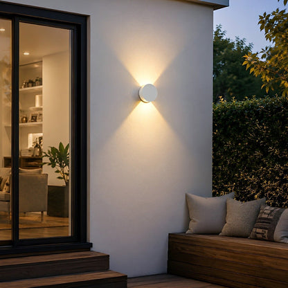 Modern Waterproof Round Up and Down Lights LED Wall Lights - Flare Shack