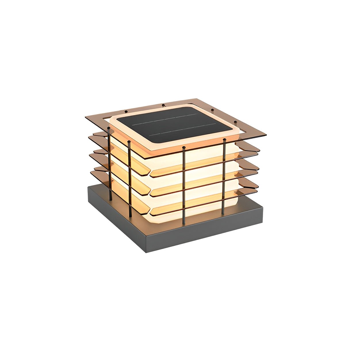 Modern Waterproof Solar Square Fence LED Outdoor Post Lights - Flare Shack