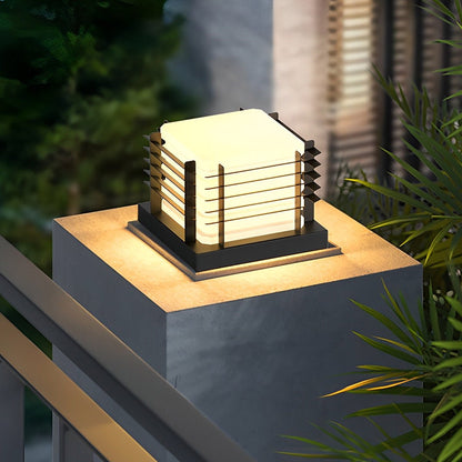 Modern Waterproof Solar Square Fence LED Outdoor Post Lights - Flare Shack