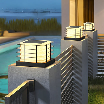 Modern Waterproof Solar Square Fence LED Outdoor Post Lights - Flare Shack