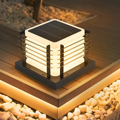 Modern Waterproof Solar Square Fence LED Outdoor Post Lights - Flare Shack