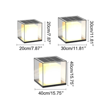 Modern Waterproof Square LED Outdoor Post Lights