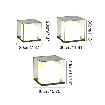 Modern Waterproof Square LED Outdoor Post Lights