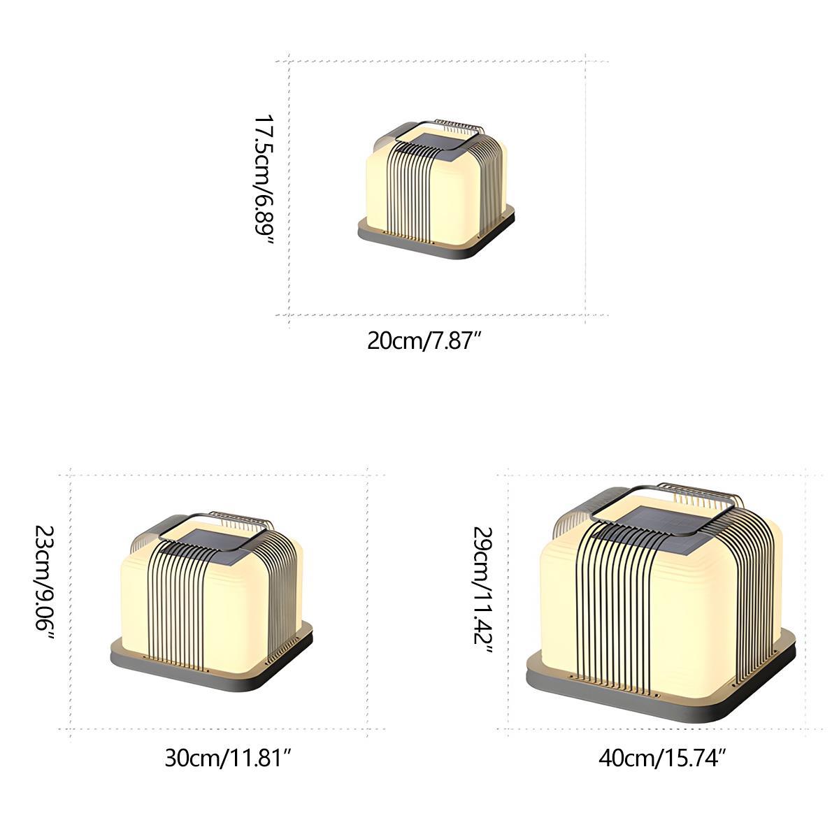 Modern Waterproof Square Steel LED Outdoor Post Lights