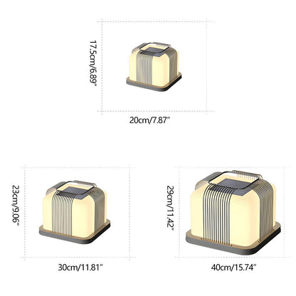 Modern Waterproof Square Steel LED Outdoor Post Lights