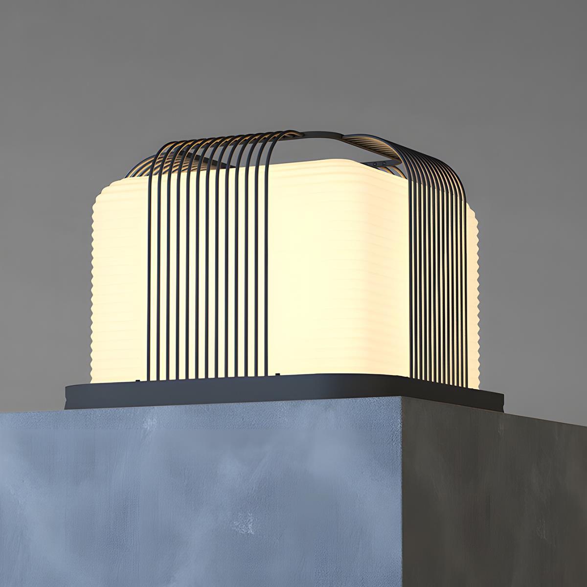 Modern Waterproof Square Steel LED Outdoor Post Lights