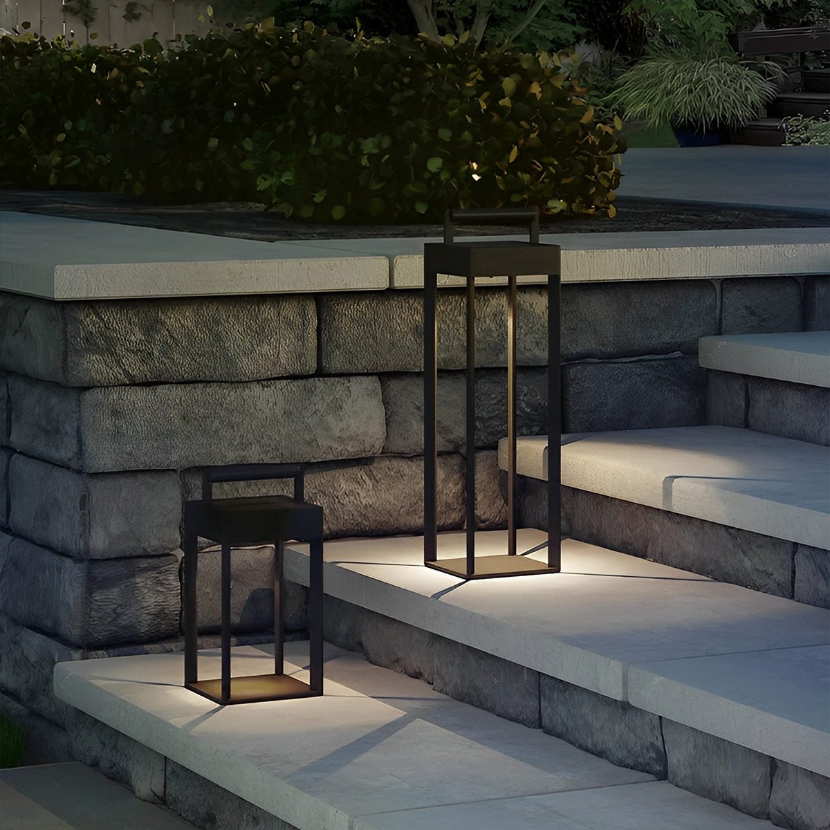 Modern Waterproof Solar&Rechargeable Rectangular LED Outdoor Floor Lamp - Flare Shack