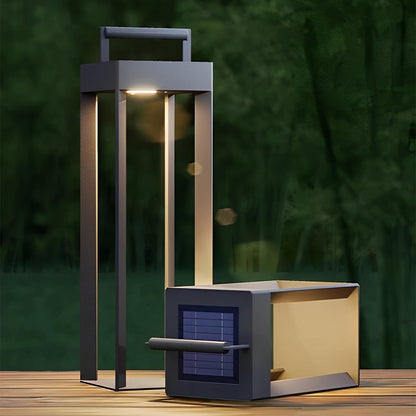 Modern Waterproof Solar&Rechargeable Rectangular LED Outdoor Floor Lamp - Flare Shack